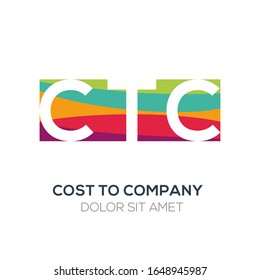 Logo de color creativo, CTC medio (coste para la empresa).