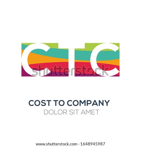 Creative colorful logo ,CTC mean (cost to company) .
