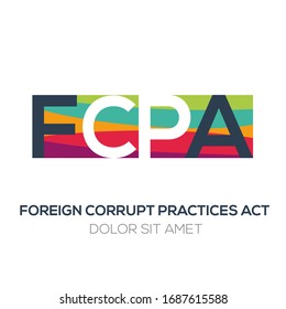 Creative Colorful Logo , FCPA Mean (foreign Corrupt Practices Act) .