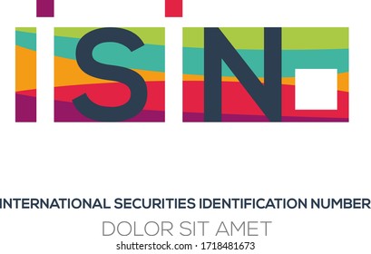 Creative Colorful Logo ,isin Mean (international Securities Identification Number) .