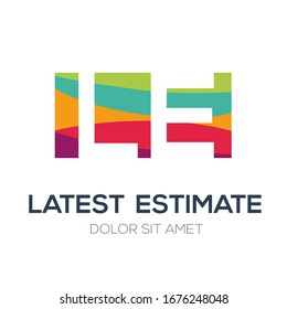Creative colorful logo ,LE mean (latest estimate) .