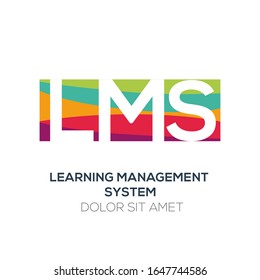 Creative Colorful Logo ,LMS Mean (learning Management System) .