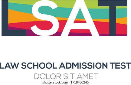 Creative Colorful Logo ,LSAT Mean (law School Admission Test) .