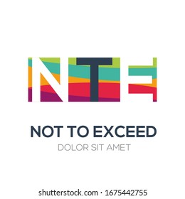 Creative colorful logo , NTE mean (not to exceed) .