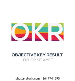 Creative Colorful Logo Okrmean Objective Key Stock Vector (Royalty Free ...