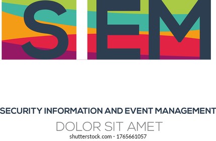 Creative Colorful Logo , Siem Mean (security Information And Event Management) .