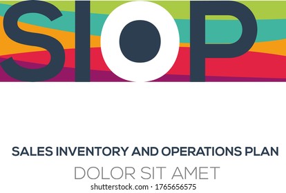 Creative colorful logo ,siop mean (sales inventory and operations plan) .