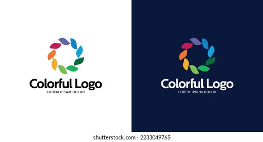Creative colorful logo template. Fun and modern easy-to-edit logo template.