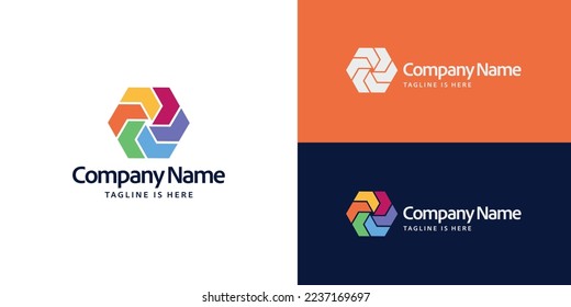 Creative colorful logo template. Fun and modern easy-to-edit logo template.