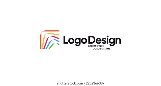Creative colorful logo template. Fun and modern easy-to-edit logo template.