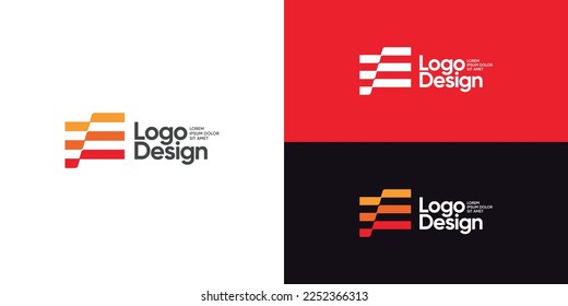 Plantilla de logotipo de color creativo. Plantilla de logotipo divertida y moderna fácil de editar.