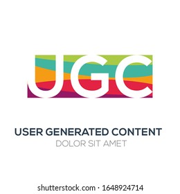 Creative colorful logo ,UGC mean (user generated content) .