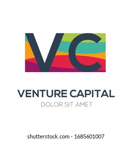 Creative Colorful Logo , VC Mean (venture Capital) .