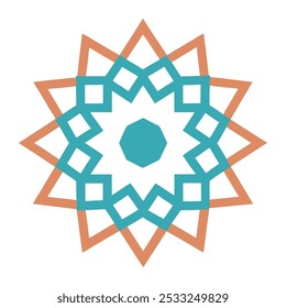 Kreatives buntes Mandala, einfaches Umrissdesign perfekt für entspannende Malbücher, Aufkleber, Muster, Yoga, Planer, Kalender. Böhmisches Mandala-Design