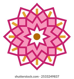 Creative colorful mandala, simple outline design perfect for relaxing coloring book, stickers, patterns, yoga, planners, calendars. Bohemian mandala design