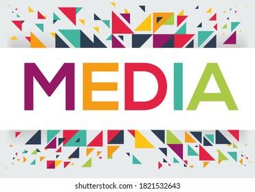 creative colorful (Media) text design,written in English language, vector illustration.
