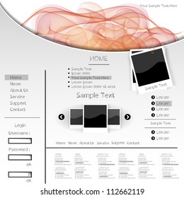 Creative colorful modern abstract vector website template