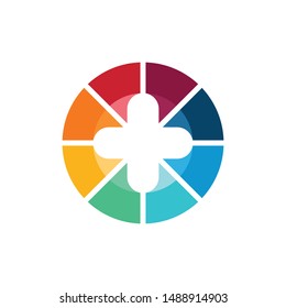Creative colorful modern circle logo template