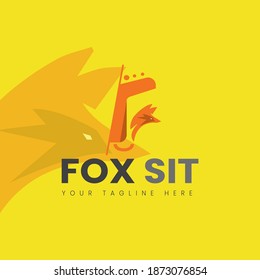 creative colorful modern fox extracted for look logo Symbol Vector Design 
