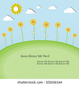 Creative colorful modern vector web design with spring flower