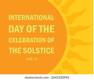 CRIATIVO E COLORIDO NOVO DESIGN DIA INTERNACIONAL DA CELEBRAÇÃO DO CARTAZ DE SOLSTÍCIO, CAPA, BANNER, FOLHETO, MODELO, FUNDO GRÁFICOS ILLUSTRATOR VETOR
