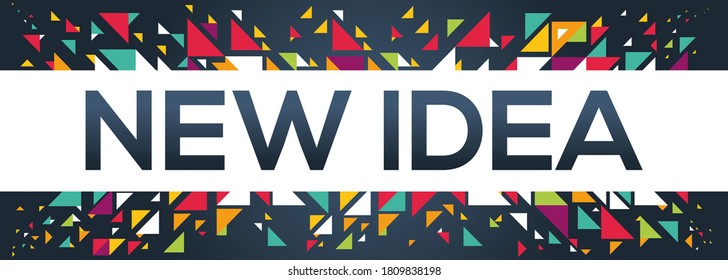 creative colorful (new idea) text design,written in English language, vector illustration.