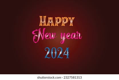 Creative colorful number 2024. A Happy New Year greetings. Colorful design. Calendar title concept.
