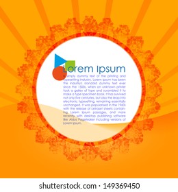 Creative colorful orange sunflower banner