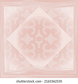 Creative colorful ornament  in white pink for  design and background. Home decor. Frame. Scarf design.