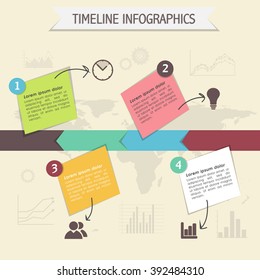 Creative colorful paper infographic elements with web icons for your Business reports and presentation.
