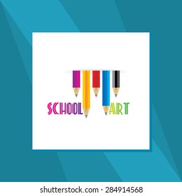 creative colorful pencil set vector illustration 