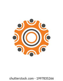 Kreative bunt wirkende Menschen, Vektorlogo-Design