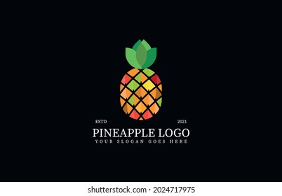Creative Colorful Pineapple Logo Design
