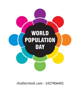 creative colorful poster of world population day design