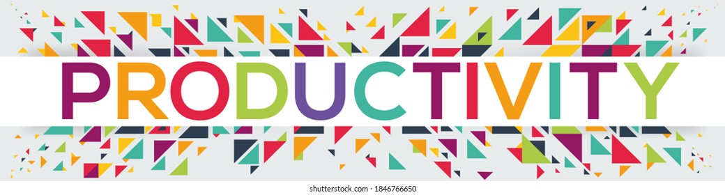 creative colorful (productivity) text design ,written in English language, vector illustration.
