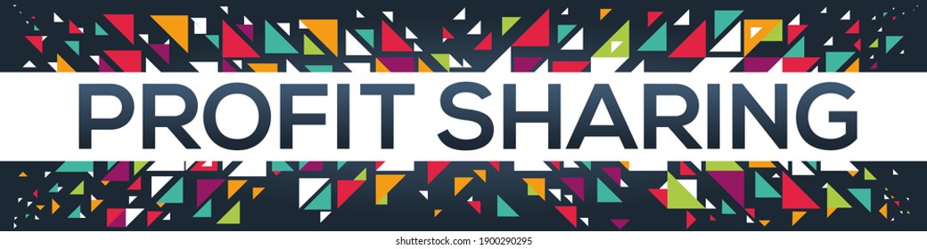 creative colorful (profit sharing) text design, written in English language, vector illustration.	
