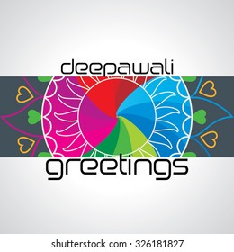 creative colorful rangoli festival (diwali festival) vector 