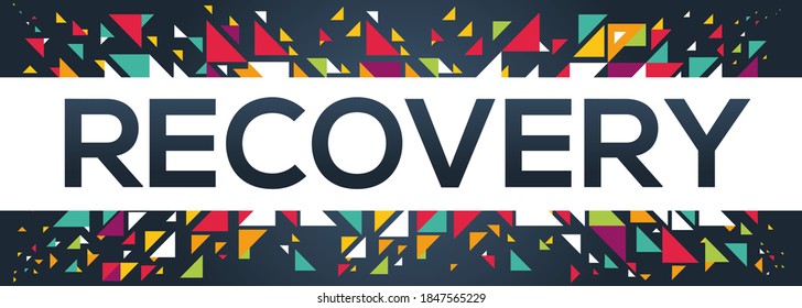 creative colorful (recovery) text design ,written in English language, vector illustration.

