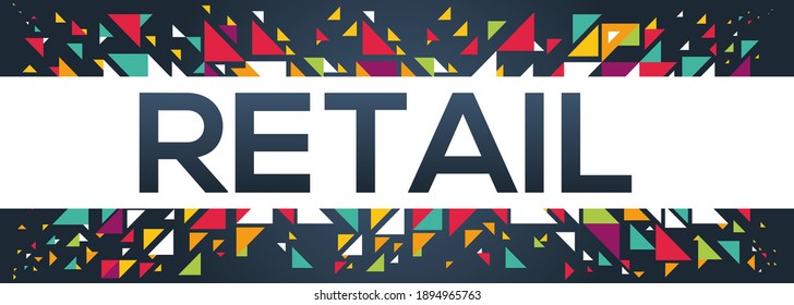 diseño de texto creativo colorido (minorista), escrito en inglés, ilustración vectorial.	
