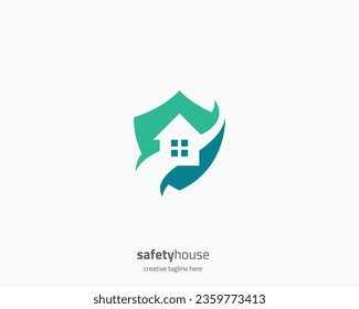 Creative colorful safety house logo