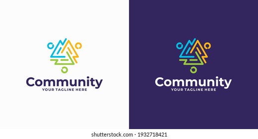 Creative Colorful social group logo