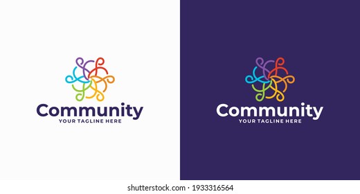 Creative Colorful social group logo