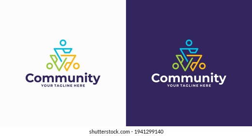 Creative Colorful social group logo