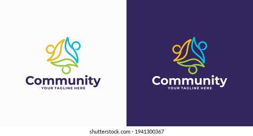 Creative Colorful social group logo