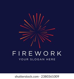 Diseño creativo y colorido del logo de la chispa en un estilo moderno. Logotipo para negocios, marca, celebración, fuegos artificiales, estrellas.