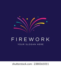 Creative colorful spark logo design in modern style. Logotype for business, brand, celebration, fireworks, stars.