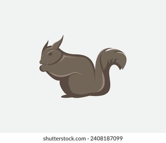 creative colorful squirrel logo design template
