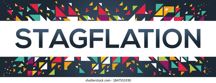 creative colorful (stagflation) text design ,written in English language, vector illustration.
