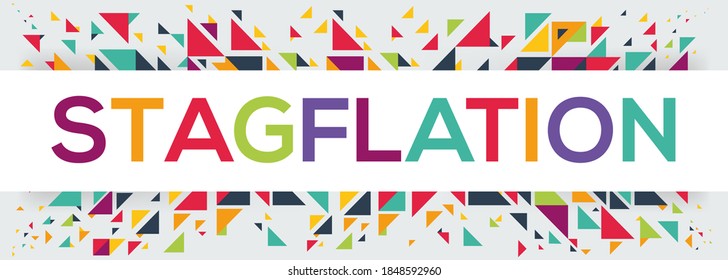 creative colorful (stagflation) text design ,written in English language, vector illustration.
