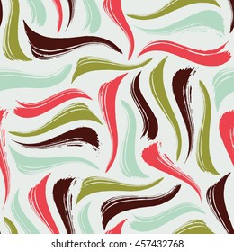 Creative colorful striped background. Seamless pattern with hand drawn brushstrokes in bright variety of colors. Abstract design concept can be printed on textile, wrapping paper, fashion clothes etc.